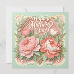 A 3D Papercut Mother's Day Card