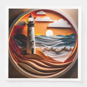 A 3D printed lighthouse can be a beautiful additio Napkin