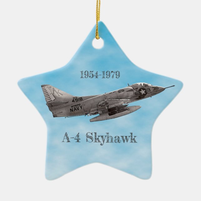 A-4 Skyhawk Ceramic Ornament (Front)
