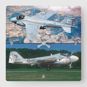 A-6 INTRUDER SQUARE WALL CLOCK