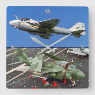 A-6 INTRUDER SQUARE WALL CLOCK