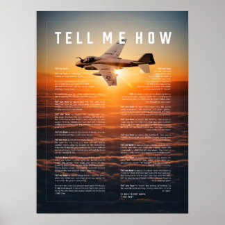 A-6 Intruder with Tell Me How ode to flight Poster