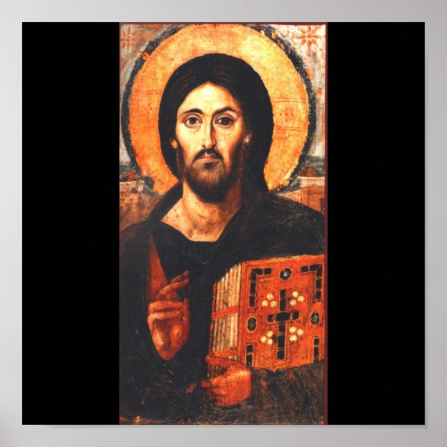 A 6th century icon of Jesus Poster (Front)