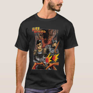 A.A.I. Wars comic image black t-shirt