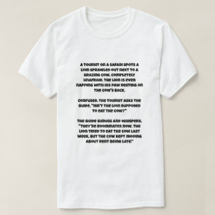 A AI joke about a lion and a cow T-Shirt