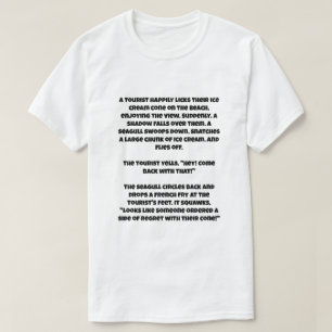 A AI joke about a seagull and ice cream T-Shirt