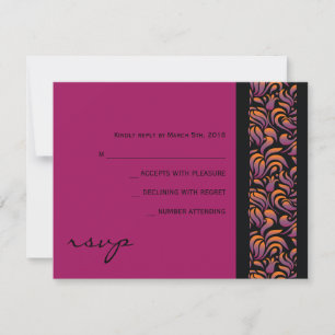 A Aleph Hebrew Collection Bat Mitzvah Reply Card