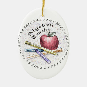 A Algebra Teacher Ceramic Tree Decoration