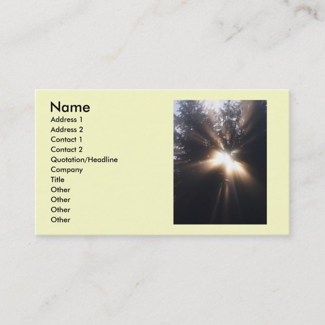 A Angel Or God? Business Card (Front)