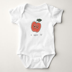 a  apple  /ă/  baby bodysuit