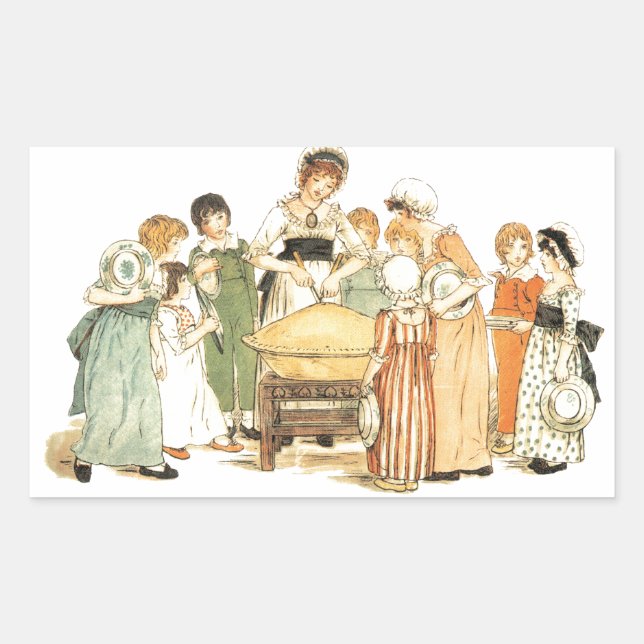 A Apple Pie: Cut It Rectangular Sticker (Front)