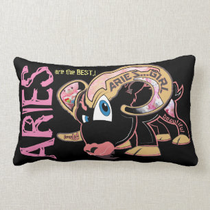 a #ARIES GIRL design by RUDE EYE LAND 1973 Lumbar Cushion