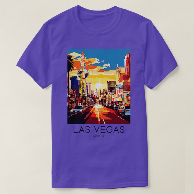 A Art Travel Print of Las Vegas Nevada US  1 T-Shirt (Design Front)