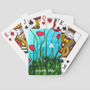 A - Azure Sky alphabet art playing cards