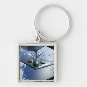 A B-2 Spirit moves into position for refueling Key Ring