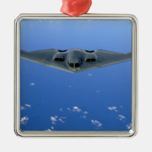 A B-2 Spirit soars through the sky Metal Ornament