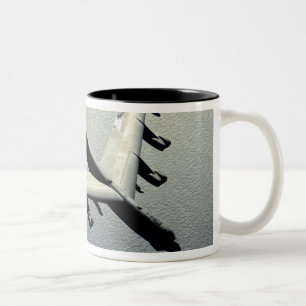 A B-52 Stratofortress in flight Two-Tone Coffee Mug