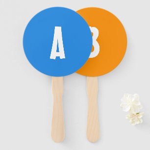 A B Quiz Answer Paddle Sign Hand Fan