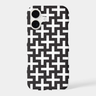 A b&w patterns made with 'plus' sign