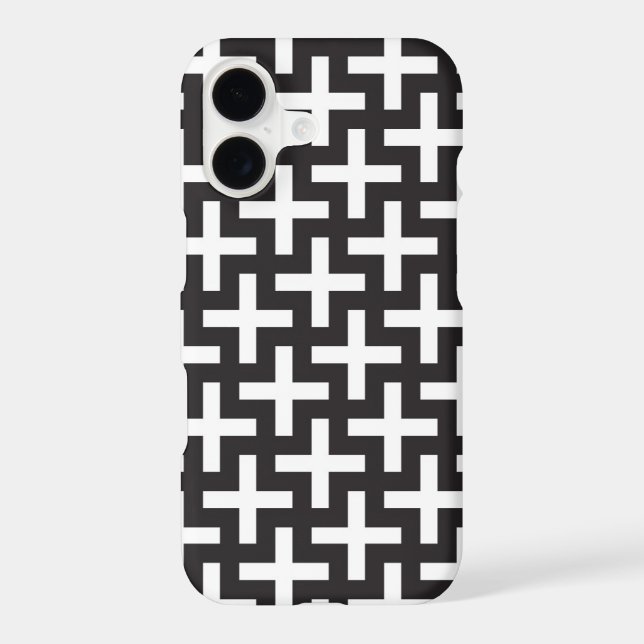 A b&w patterns made with 'plus' sign (Back)