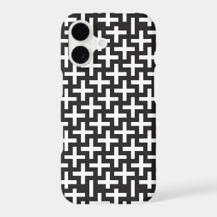 A b&w patterns made with 'plus' sign