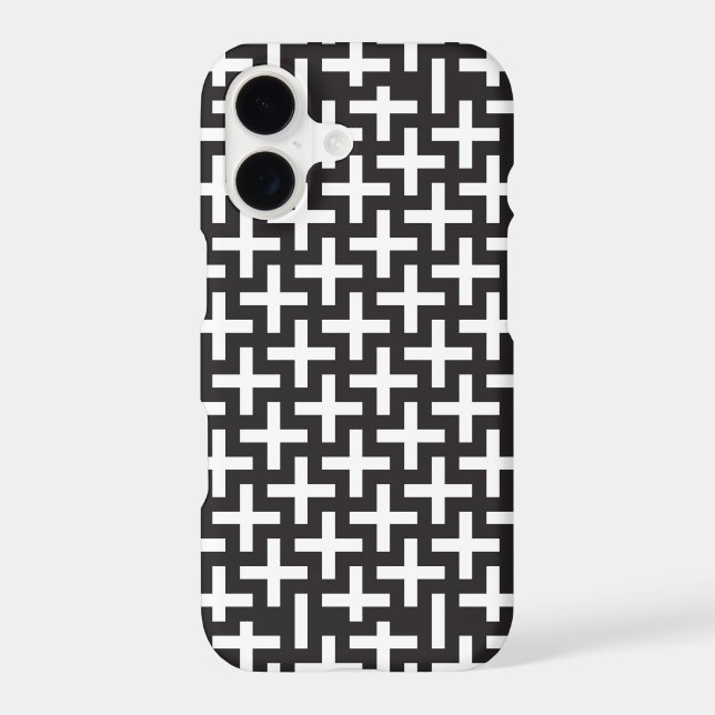 A b&w patterns made with 'plus' sign (Back)