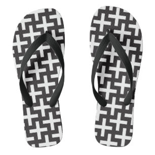 A b&w patterns made with 'plus' sign thongs