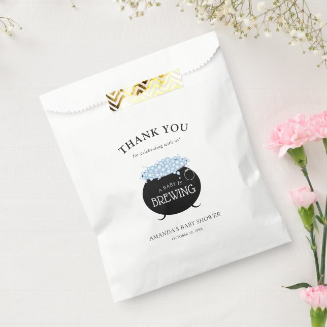 A Baby Boy is Brewing Halloween Baby Shower Favour Bag (Sealed)