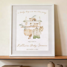 A Baby Boy is on the Way! Baby Shower Welcome Sign
