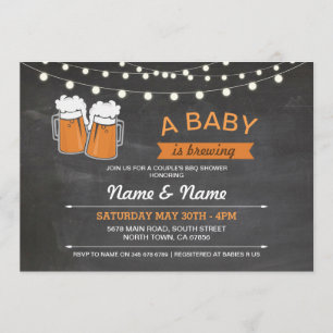 A Baby Brewing Shower Beers Lights Chalk Invite