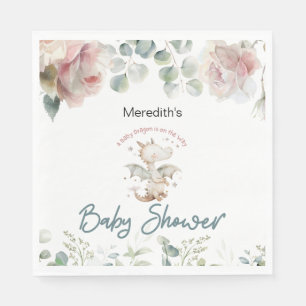 A Baby Dragon is on the Way Baby Shower Napkin