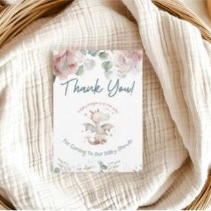 A Baby Dragon is on the Way Baby Shower Thank You  Card