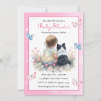 A Baby Girl and her Aussie Dog Baby Shower
