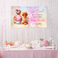 A Baby Girl and her Dog Baby Shower Personalised