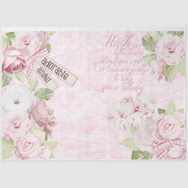 A Baby Girl Series Design 4 Tissue Paper (Front)