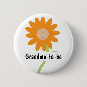 A BABY IS BLOOMING Baby Shower Button Personalised