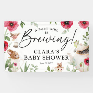 'A Baby is Brewing' Afternoon Tea Baby Shower Banner