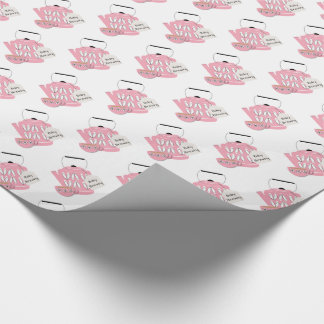A Baby Is Brewing Baby Girl Shower Diaper Raffle Wrapping Paper