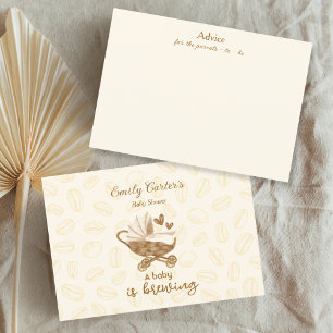 A Baby is Brewing Baby Shower Coffee Advice Card