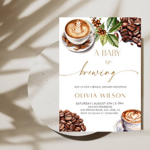 A Baby Is Brewing Baby Shower - Coffee Theme Baby  Invitation