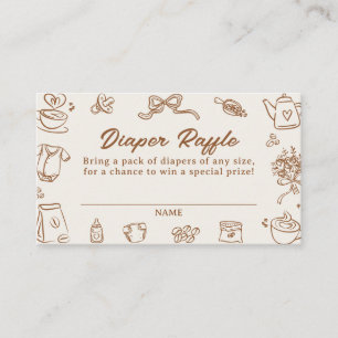 A Baby Is Brewing Baby Shower Diaper Raffle Enclosure Card