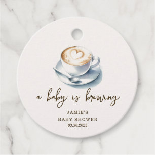 A Baby is Brewing Baby Shower  Favour Tags