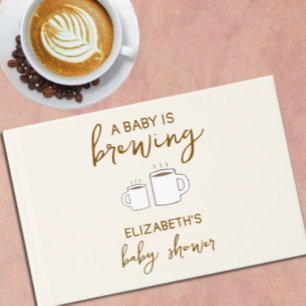 A Baby Is Brewing Baby Shower Guest Book