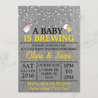 A BABY is BREWING Baby Shower Invitation