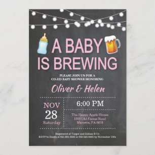 A baby is brewing Baby Shower Invitation