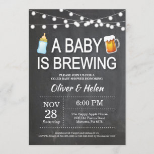 A baby is brewing Baby Shower Invitation