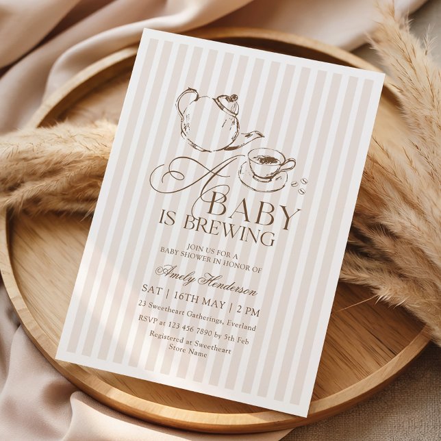 A Baby is Brewing Baby Shower Invitation (Creator Uploaded)