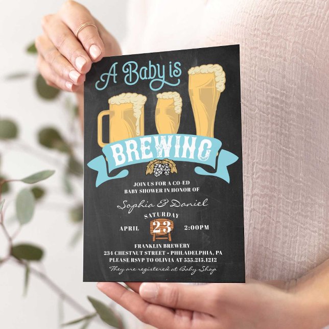 A Baby Is Brewing Baby Shower Invitation (Creator Uploaded)