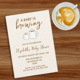 A Baby Is Brewing Baby Shower Invitation