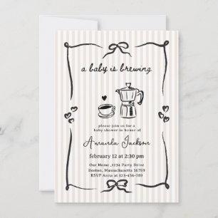 A baby is brewing Baby Shower Invitation